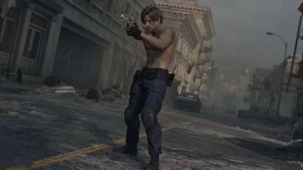 Leon Shirtless